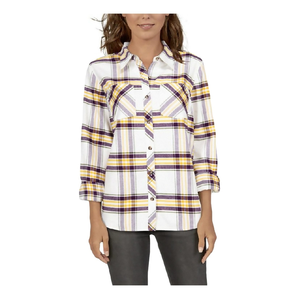 Natural Reflections Long-Sleeve Brushed Flannel Shirt NWOT